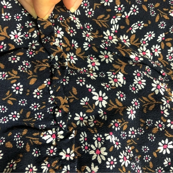 Loft Women’s Tiered Skirt Ruffles Pull On Daisy Pattern Lined Swingy Flirty Mini - Picture 4 of 6